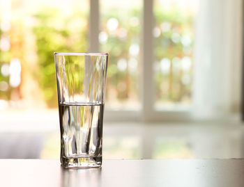 Close-up of drink in glass on table