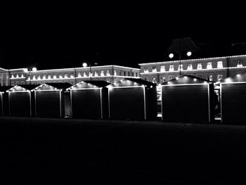 Illuminated built structure at night