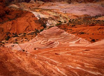 High angle view of a desert