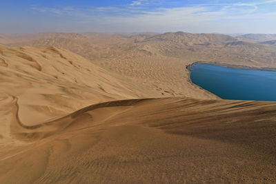 Scenic view of desert against sky