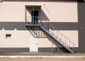 View of staircase in building