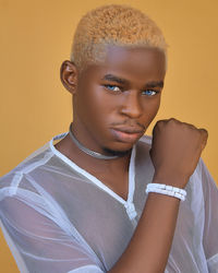 Portrait of young man looking away