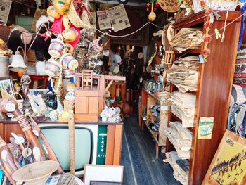 Panoramic view of market stall for sale