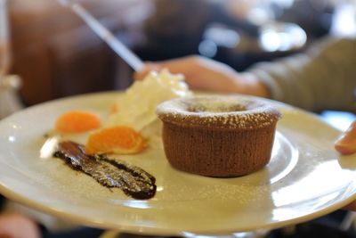 Close-up of dessert in plate