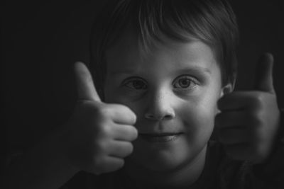 Close-up portrait of cute boy