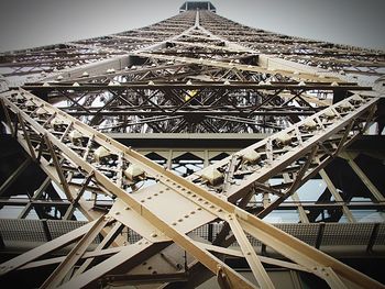 Low angle view of eiffel tower