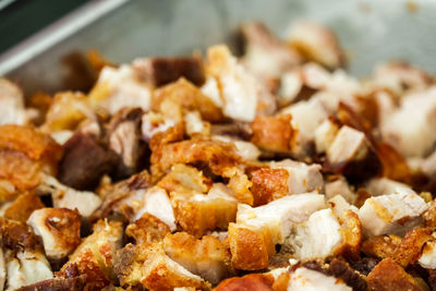 Close-up of food served in plate