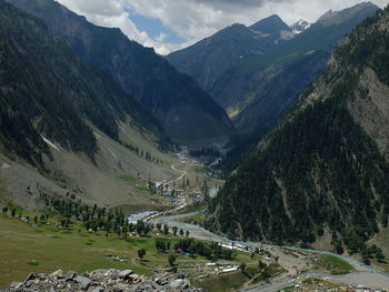 Aerial view of a valley