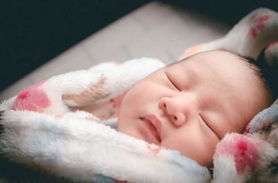 Close-up of baby sleeping