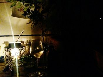 View of illuminated lights at night