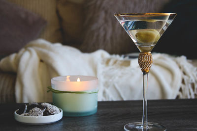 Close-up of drink on table