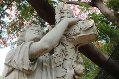 Low angle view of statue