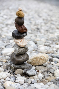 Stack of stones on beach