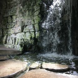 Scenic view of waterfall