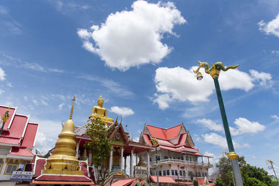 Low angle view of traditional building against sky