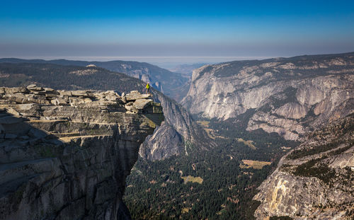 High angle view of yosemite valley