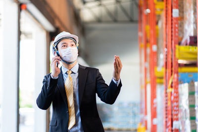 Young man using mobile phone