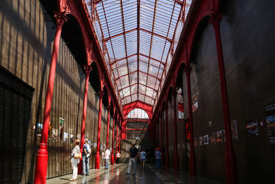 An interior view of mercado ferreira borges in porto, portugal interior views