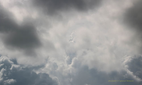 Low angle view of storm clouds in sky