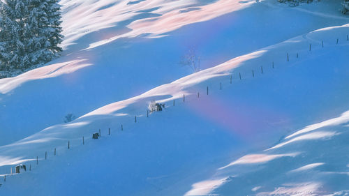 Panoramic view of tree mountains against sky