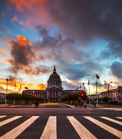 View of building against cloudy sky