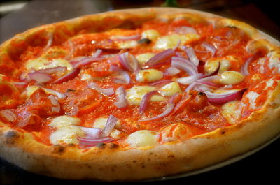 Close-up of pizza