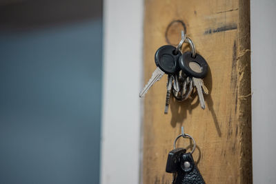 Close-up of key ring