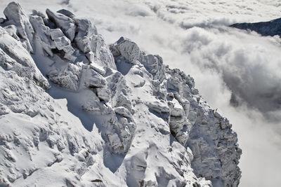 Scenic view of snow against sky