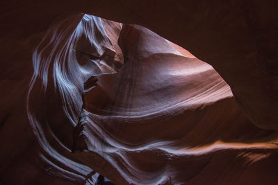 Low angle view of rock formation