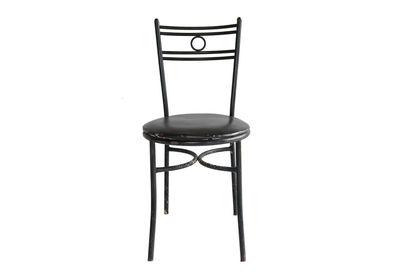Empty chair against white background