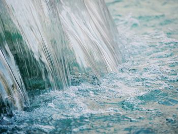 Close-up of water splashing in sea
