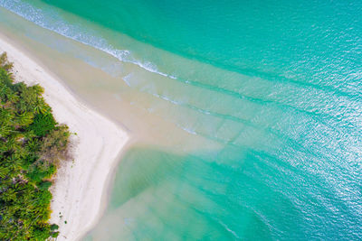 High angle view of sea