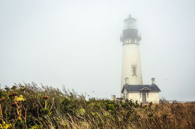 Lighthouse against clear sky