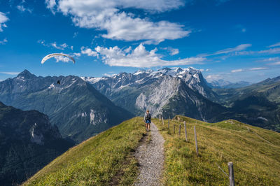 Panoramic viewpoint at alpen tower, haslital, switzerland