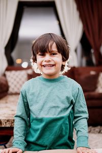 Portrait of boy smiling