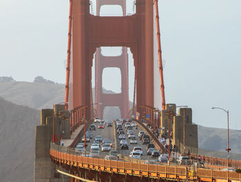 View of bridge against clear sky