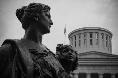 Low angle view of statue