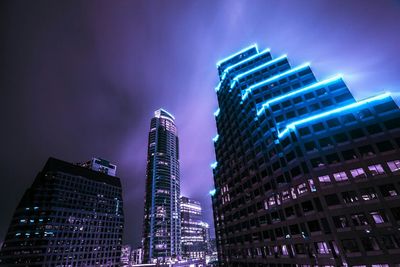 Low angle view of modern building against sky