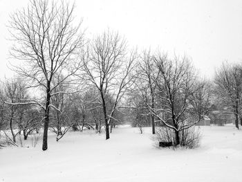 Scenic view of snow covered landscape