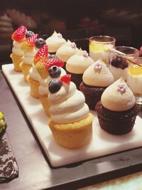 Close-up of cake on table