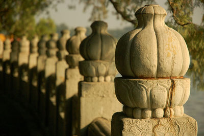 Close-up of statue against blurred background