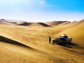 Scenic view of desert against sky