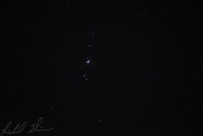 Low angle view of star field at night