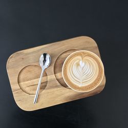 High angle view of coffee on table