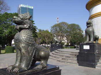 Statue against clear sky