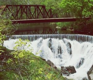 Scenic view of waterfall