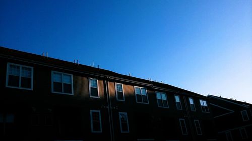 Low angle view of building against clear sky