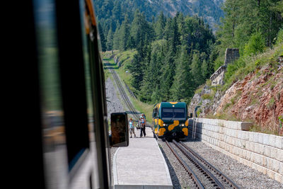 Train on railroad track