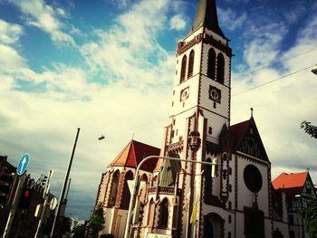 Low angle view of clock tower