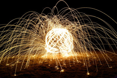 Light painting at night